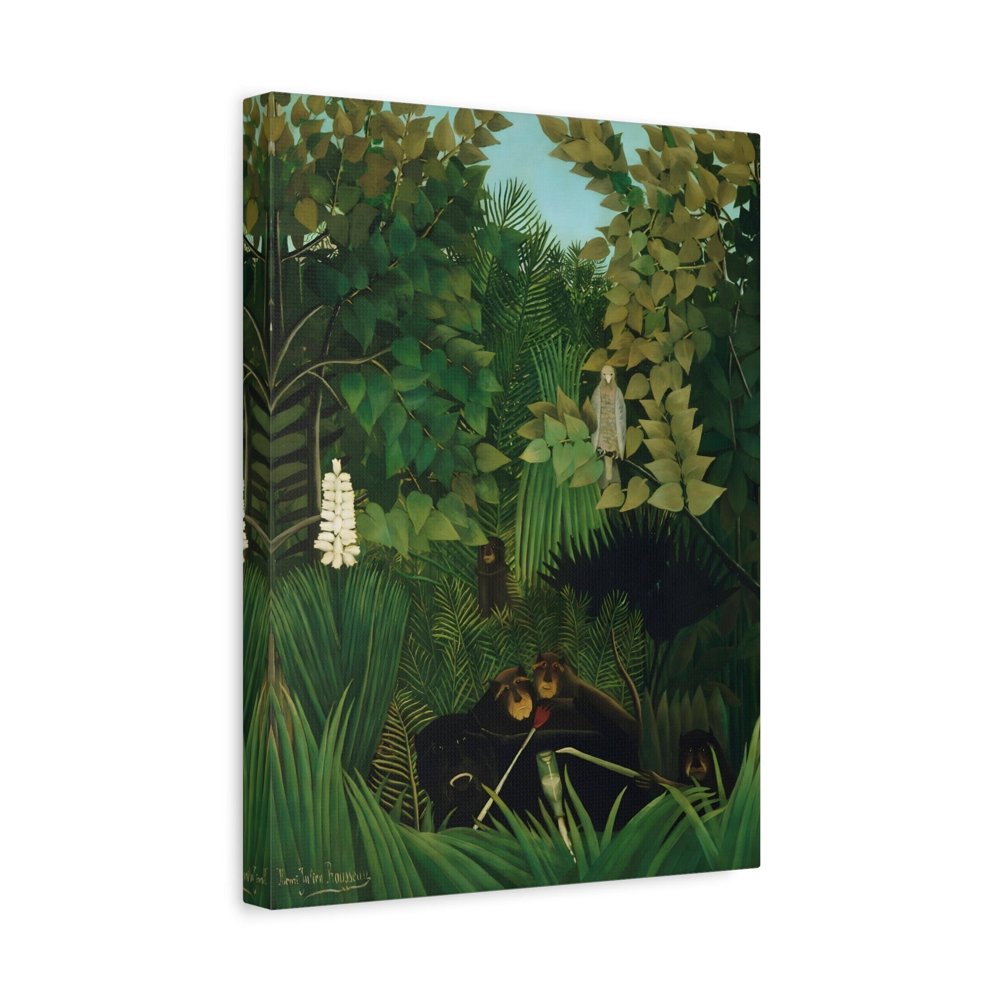 Henri Rousseau Merry Jesters - Framed Canvas Wall Art Painting Print