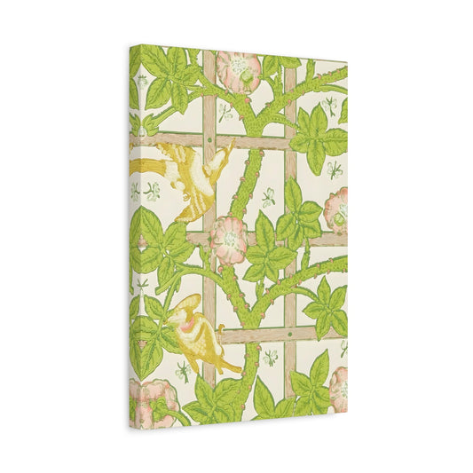 Heritage Botanical Canvas Print - William Morris Timeless Flora and Birds Design