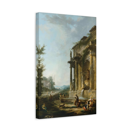 Hubert Robert Morning Evening - Canvas Wall Art Print