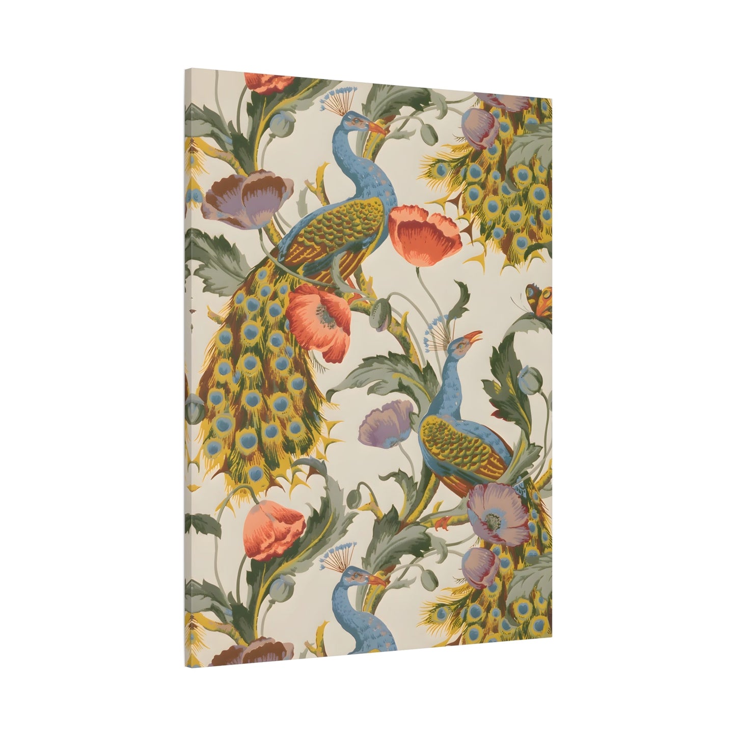 Indian Pichwai Vintage Floral Canvas Wall Art Print