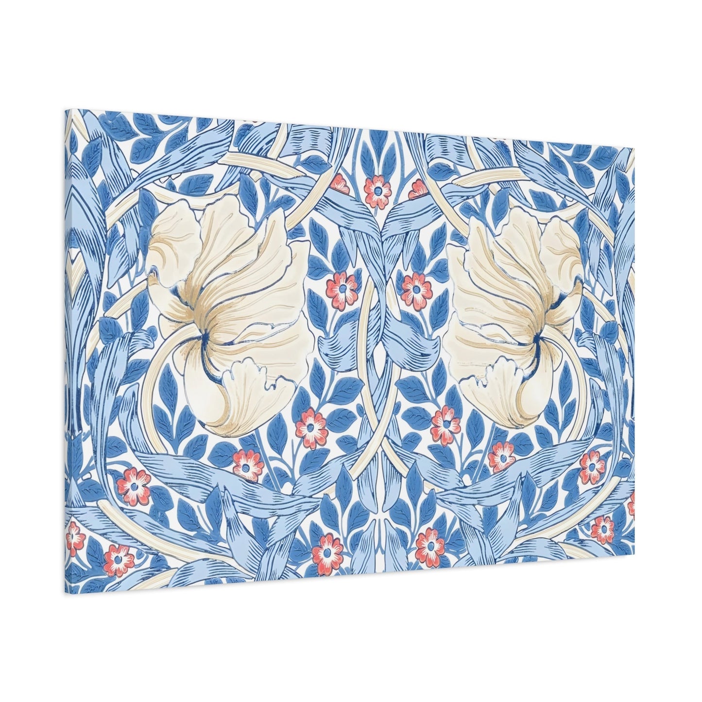 Iris Symphony in Blue Wall Art for Bedroom - A Pimpernel-Inspired Floral Canvas Print