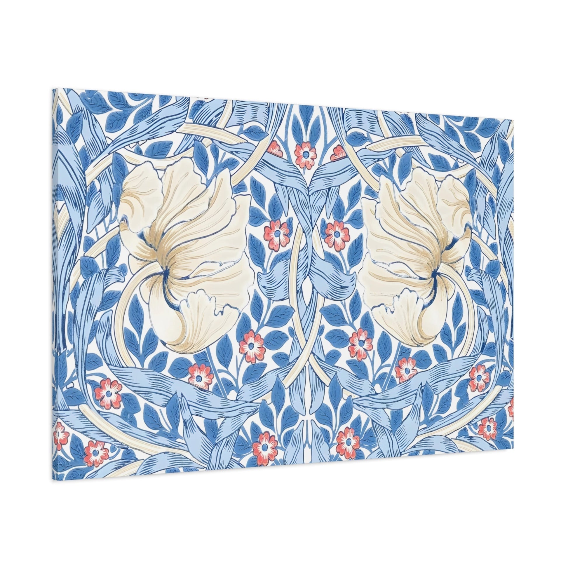 Iris Symphony in Blue Wall Art for Bedroom - A Pimpernel-Inspired Floral Canvas Print