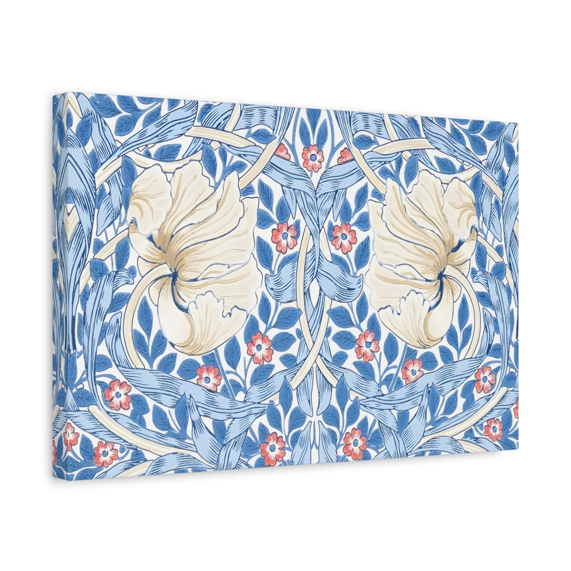 Iris Symphony in Blue Wall Art for Bedroom - A Pimpernel-Inspired Floral Canvas Print