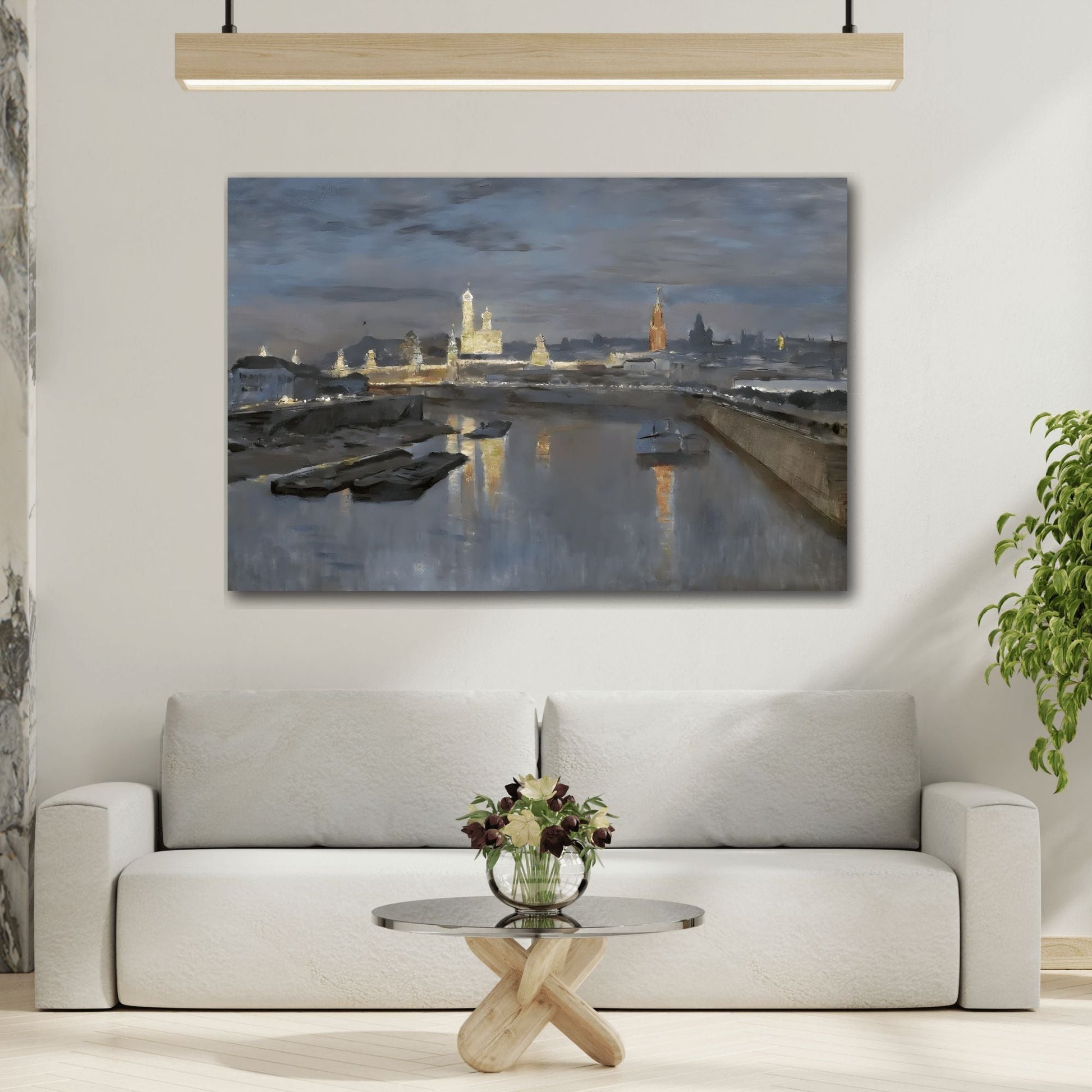 Isaac Levitan River Kremlin City Landscape - Canvas Art Reproduction