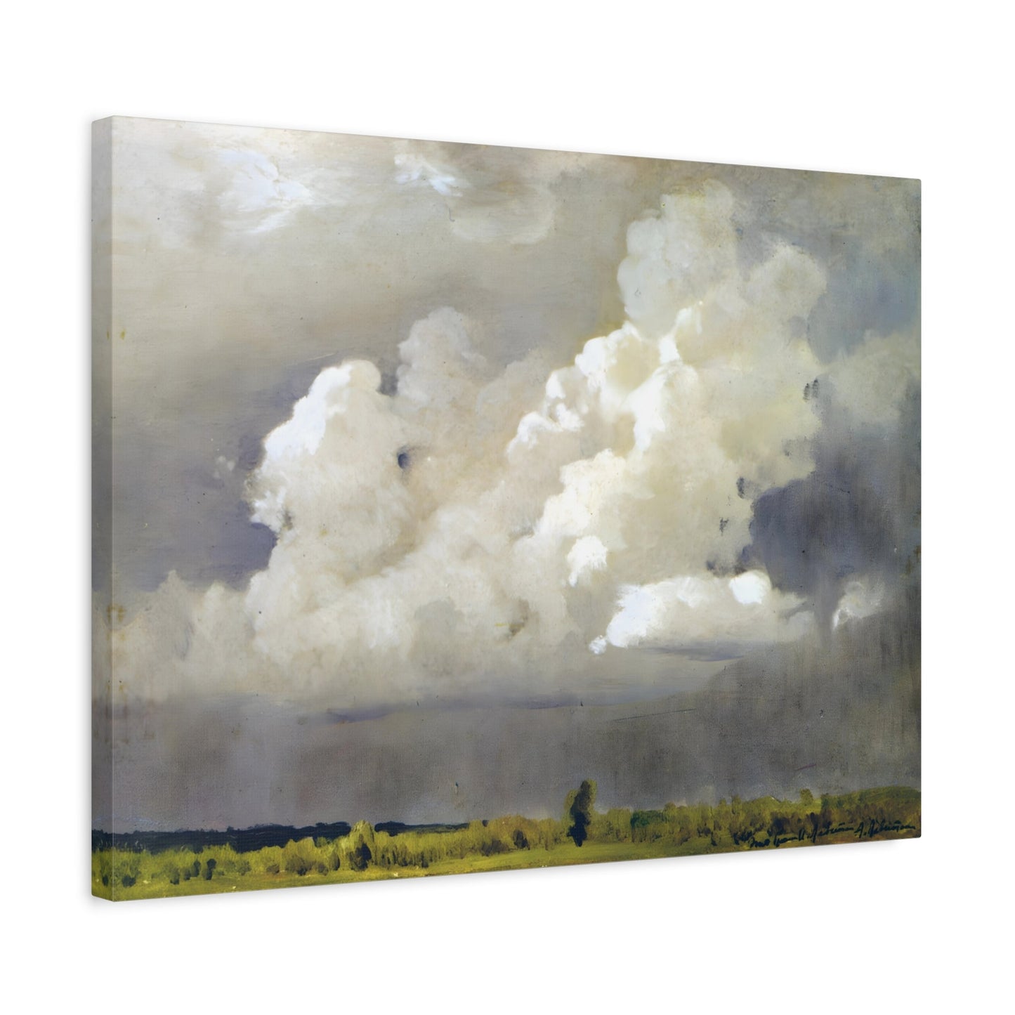 Issac Levitan Before the Storm Canvas Print - Russian Sky Landscape Wall Art