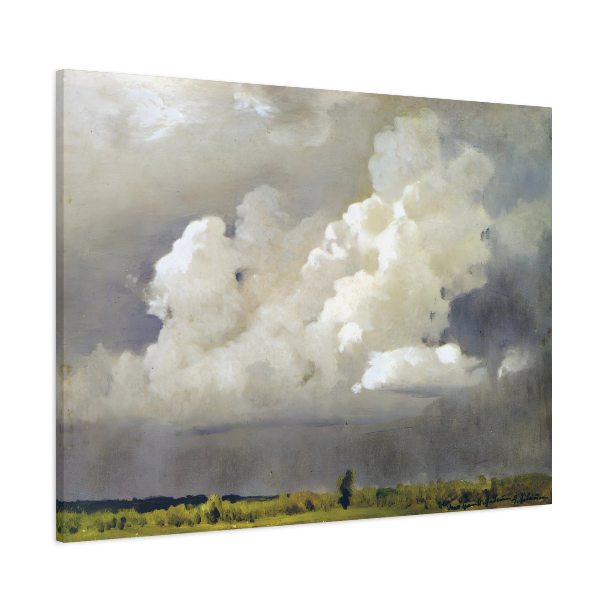 Issac Levitan Before the Storm Canvas Print - Russian Sky Landscape Wall Art