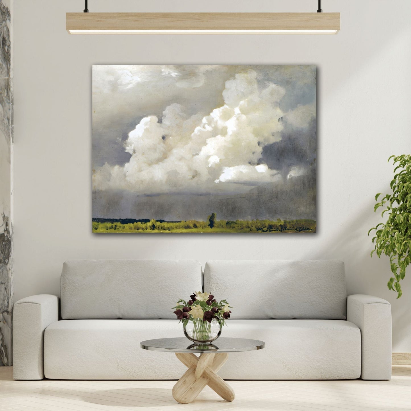 Issac Levitan Before the Storm Canvas Print - Russian Sky Landscape Wall Art