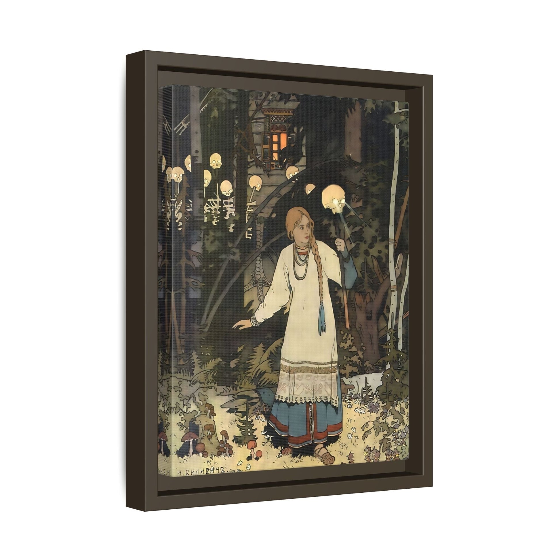 Ivan Bilibin Vasilisa Canvas Wall Art Print - Hut of Baba Yaga Fairy Tales