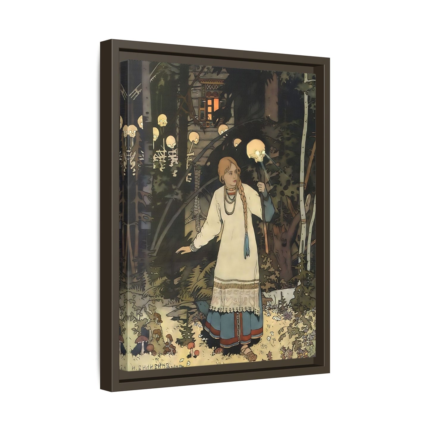 Ivan Bilibin Vasilisa Canvas Wall Art Print - Hut of Baba Yaga Fairy Tales