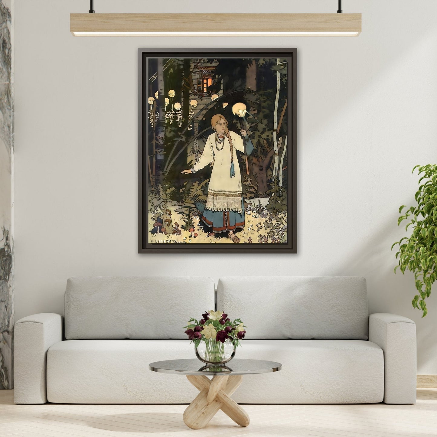 Ivan Bilibin Vasilisa Canvas Wall Art Print - Hut of Baba Yaga Fairy Tales