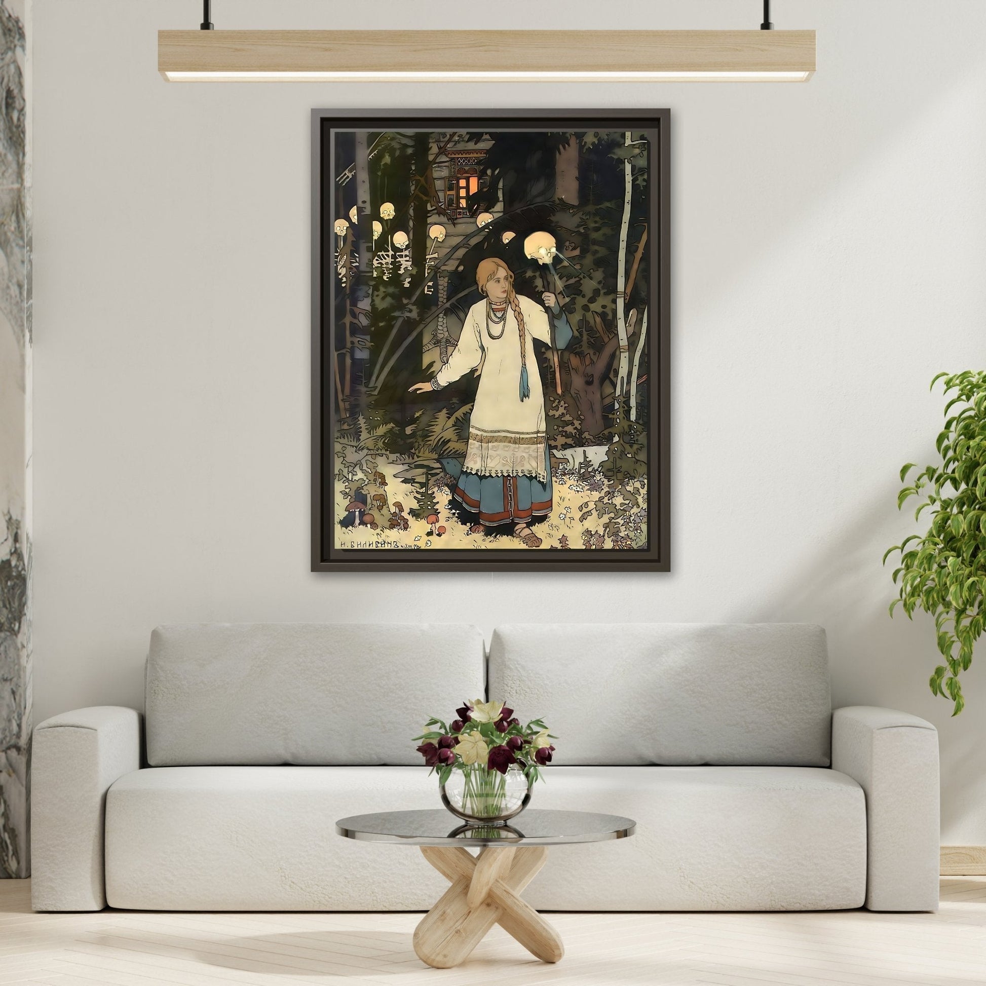 Ivan Bilibin Vasilisa Canvas Wall Art Print - Hut of Baba Yaga Fairy Tales