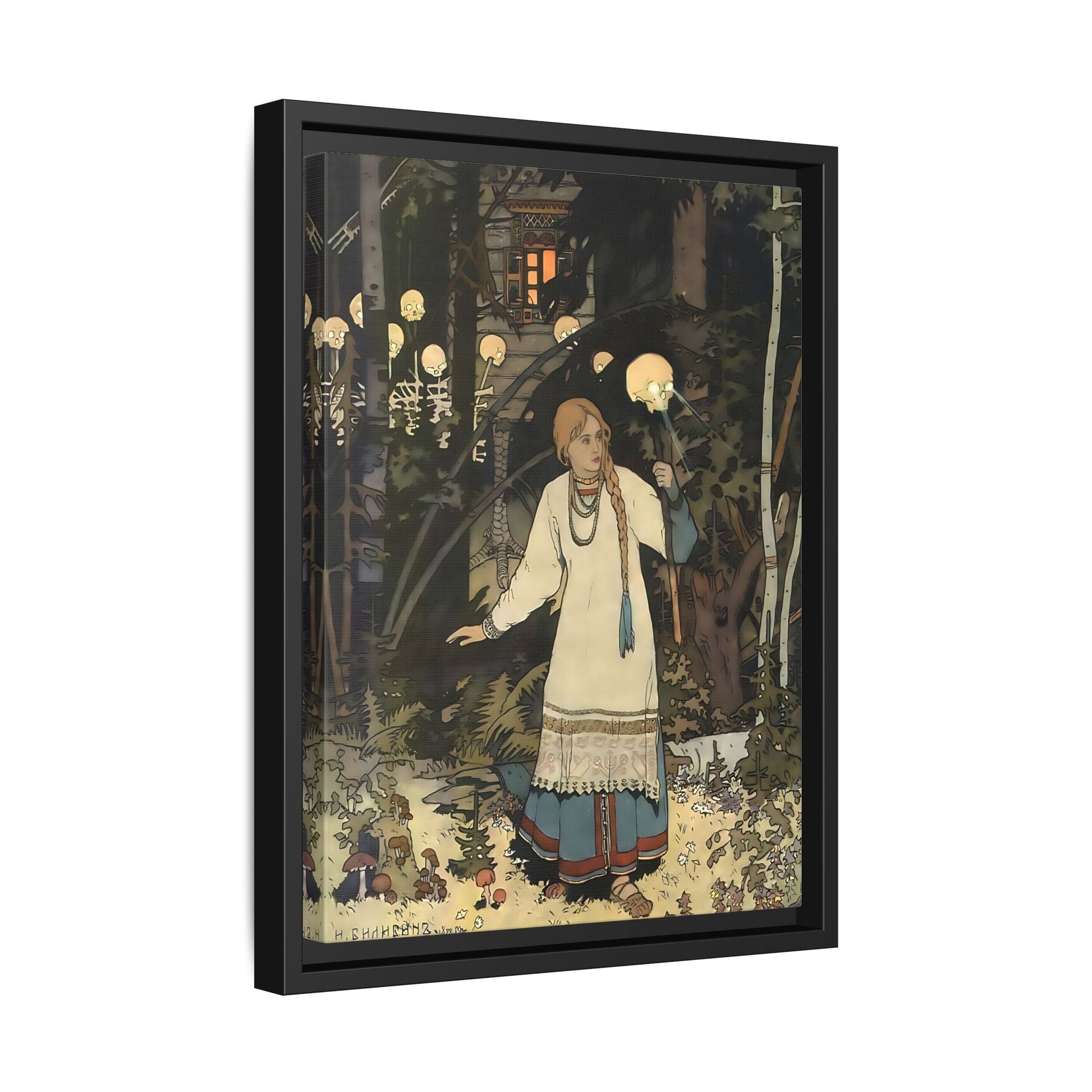 Ivan Bilibin Vasilisa Canvas Wall Art Print - Hut of Baba Yaga Fairy Tales