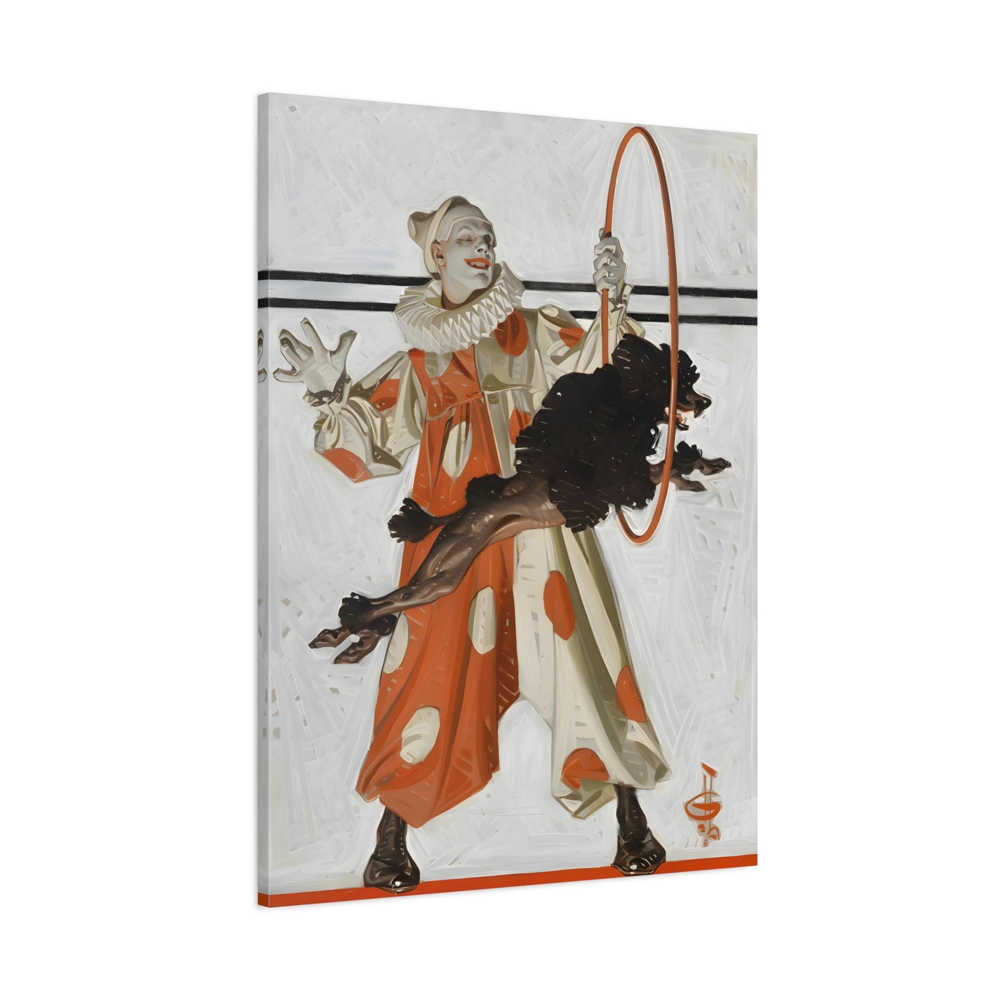 JC Joseph Christian Leyendecker Circus Dog - Canvas Art Print