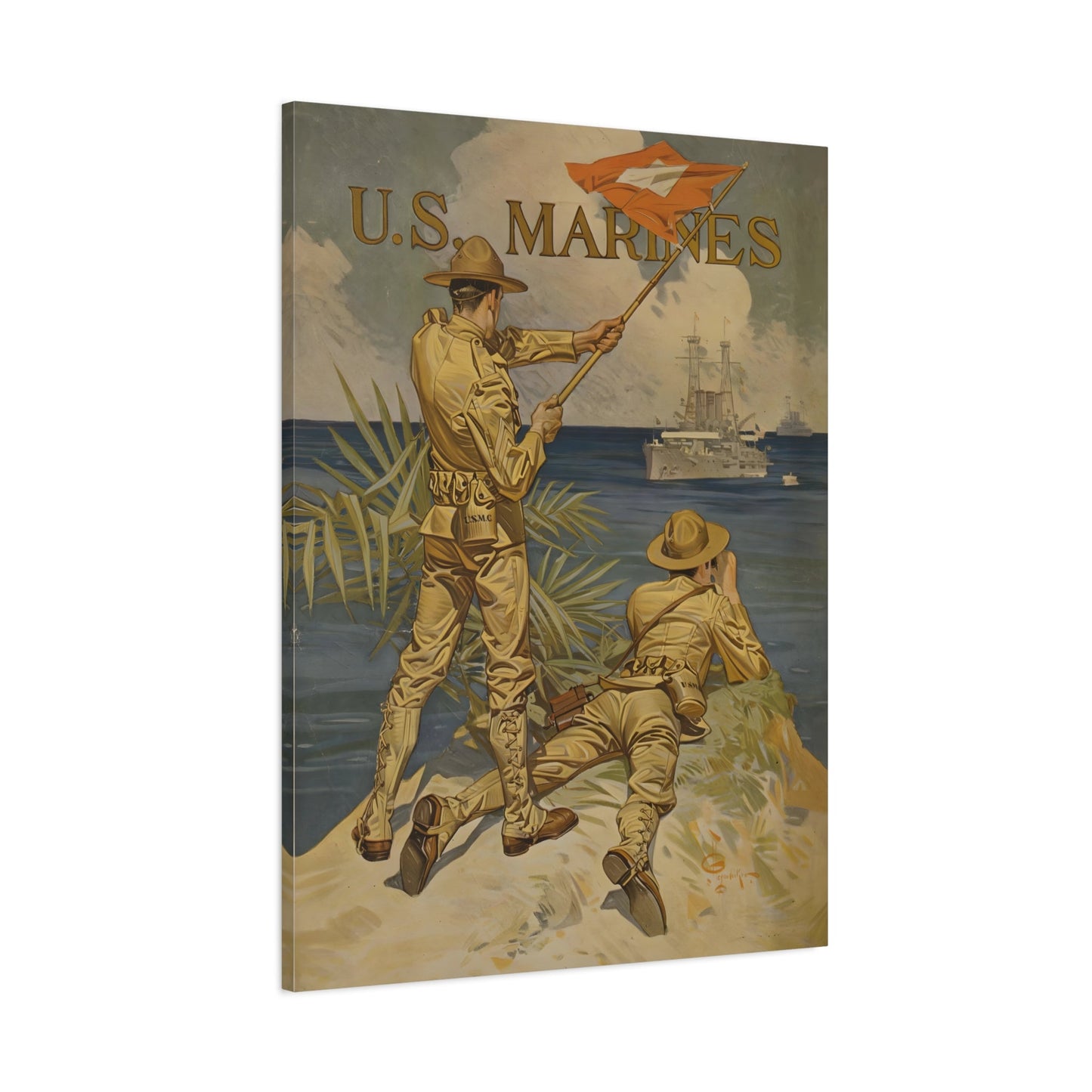 JC Joseph Christian Leyendecker U.S. Marines - Canvas Art Print