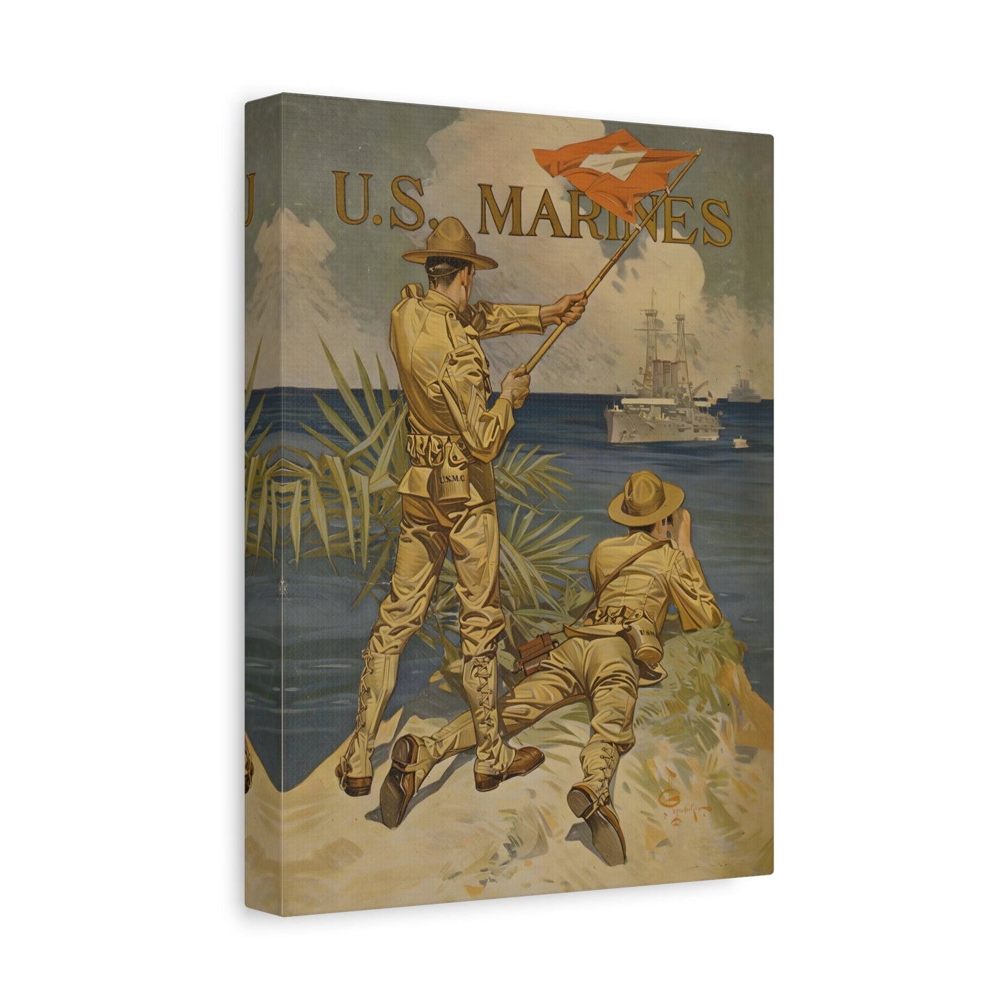 JC Joseph Christian Leyendecker U.S. Marines - Canvas Art Print