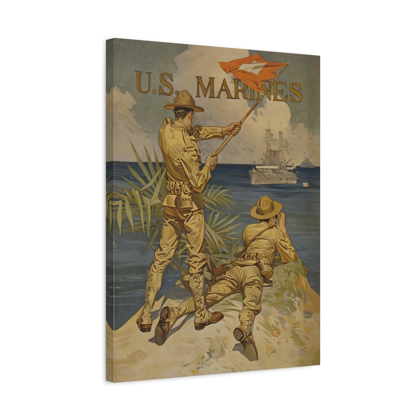 JC Joseph Christian Leyendecker U.S. Marines - Canvas Art Print