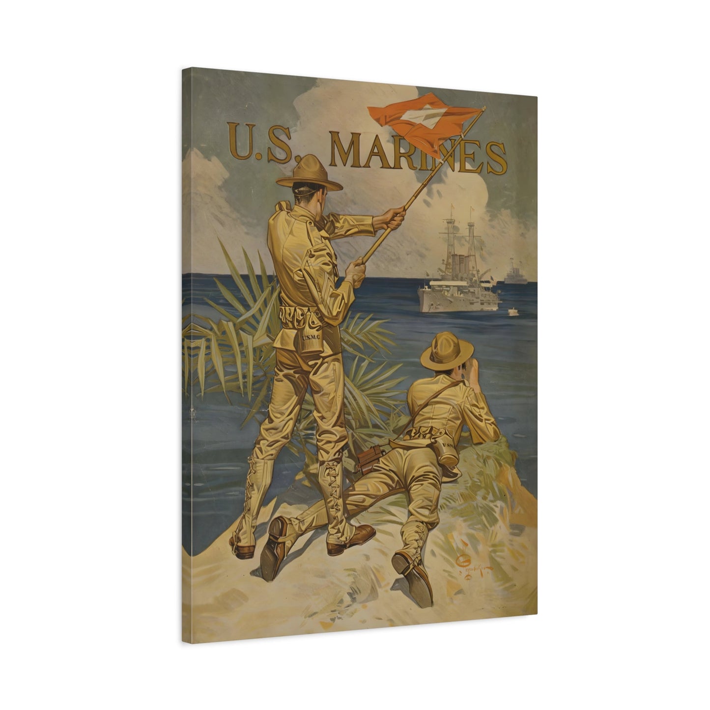 JC Joseph Christian Leyendecker U.S. Marines - Canvas Art Print