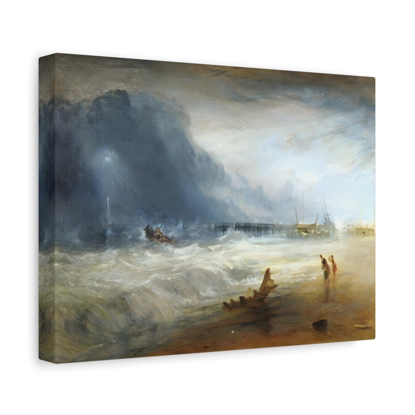 JMW Turner Lifeboat and Manby Apparatus Going off to a Stranded Vessel - Canvas Wall Art Prints