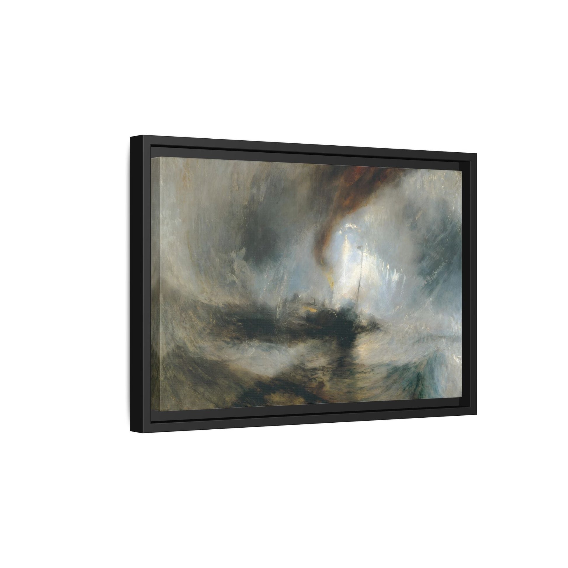 JMW Turner Watercolor Canvas Print - Abstract Snow Storm Boat Wall Art