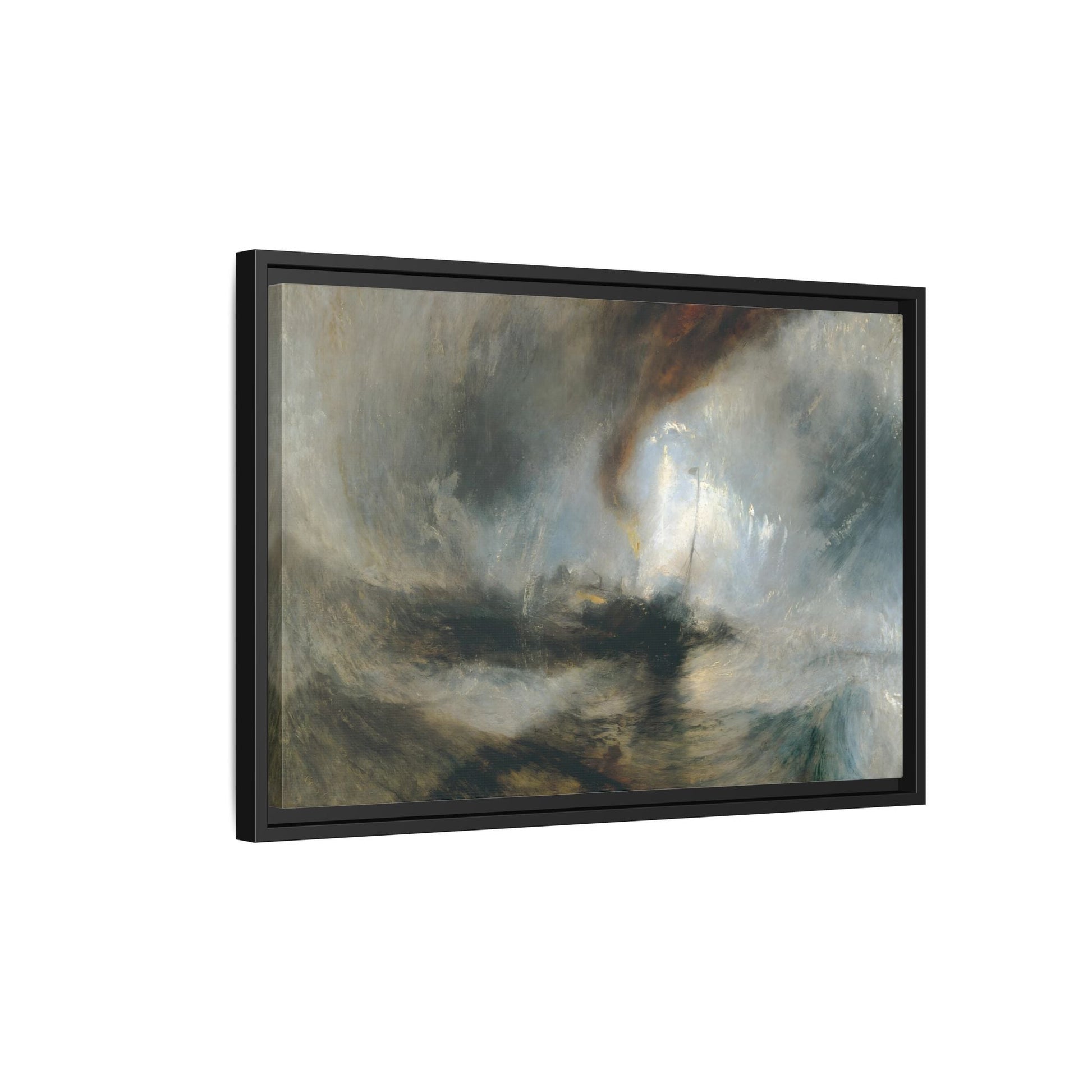JMW Turner Watercolor Canvas Print - Abstract Snow Storm Boat Wall Art