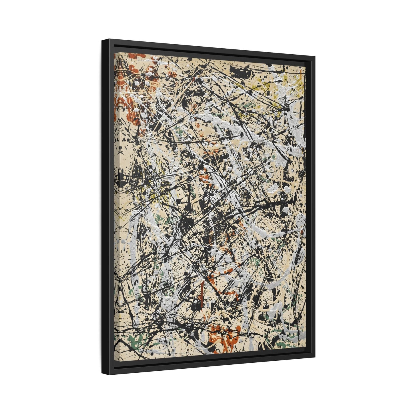 Jackson Pollock Abstract 32 - Large Framed Canvas Wall Art Print