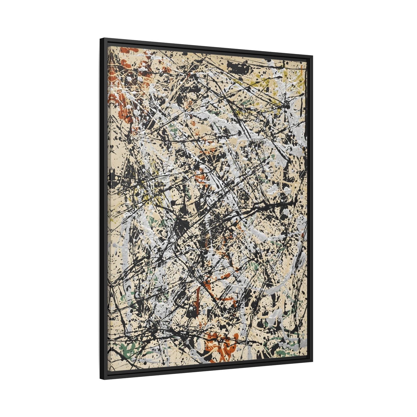 Jackson Pollock Abstract 32 - Large Framed Canvas Wall Art Print