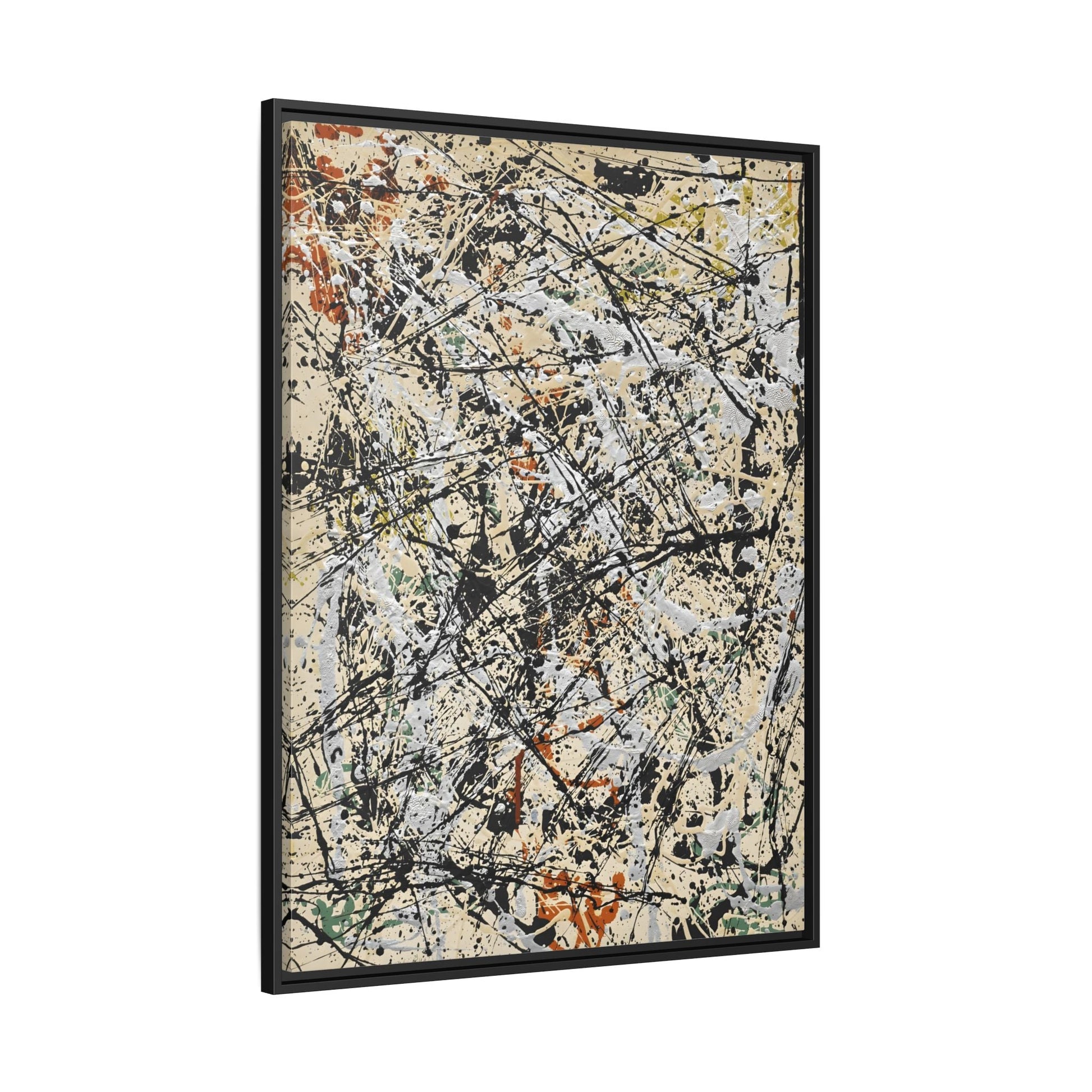 Jackson Pollock Abstract 32 - Large Framed Canvas Wall Art Print