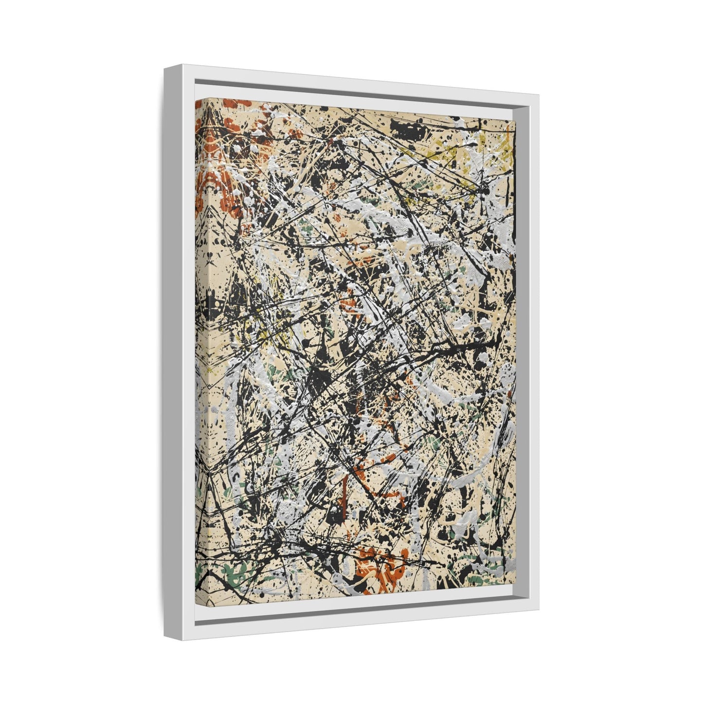 Jackson Pollock Abstract 32 - Large Framed Canvas Wall Art Print