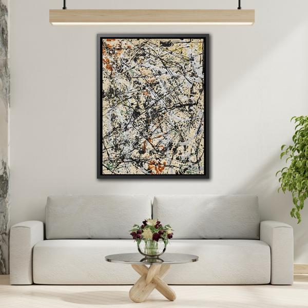 Jackson Pollock Abstract 32 - Large Framed Canvas Wall Art Print