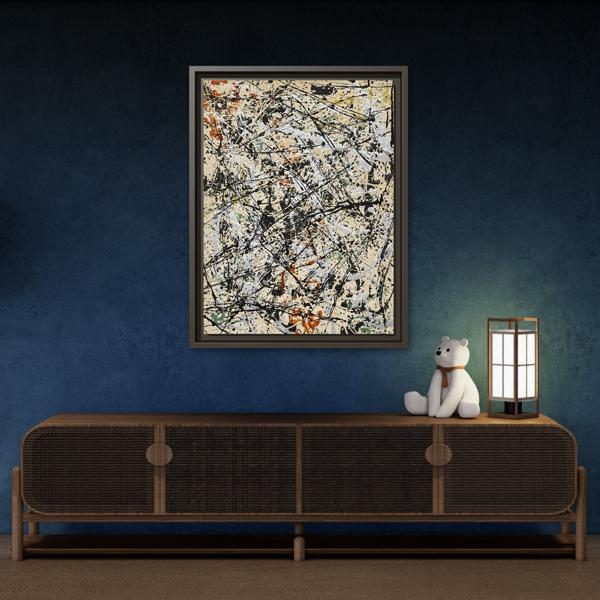 Jackson Pollock Abstract 32 - Large Framed Canvas Wall Art Print