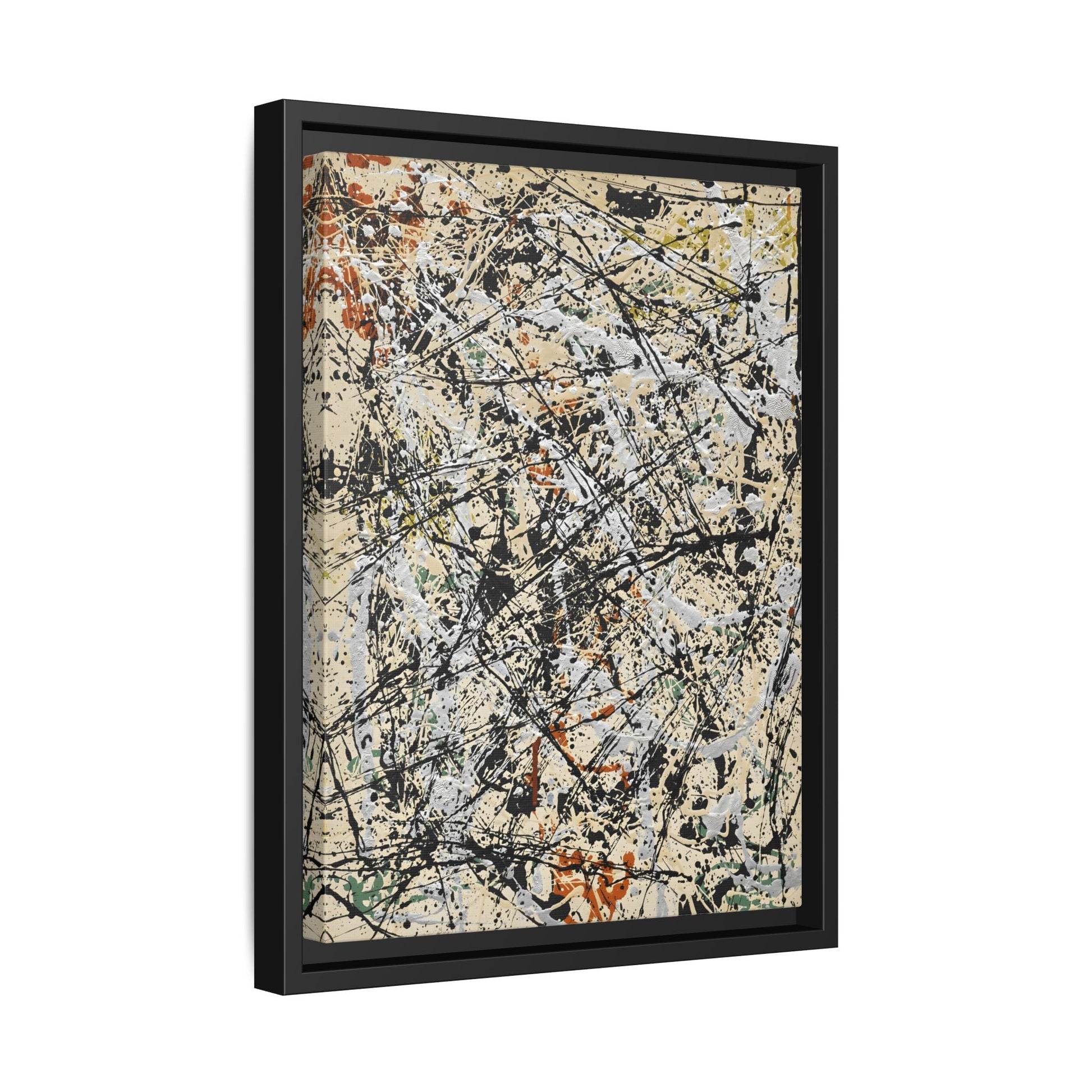 Jackson Pollock Abstract 32 - Large Framed Canvas Wall Art Print