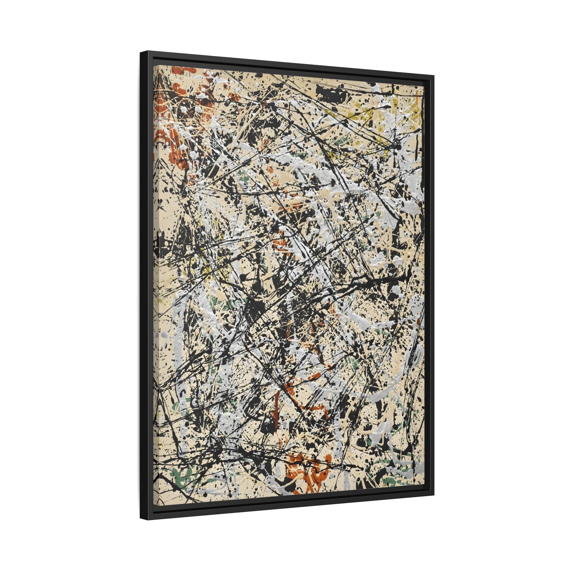 Jackson Pollock Abstract 32 - Large Framed Canvas Wall Art Print
