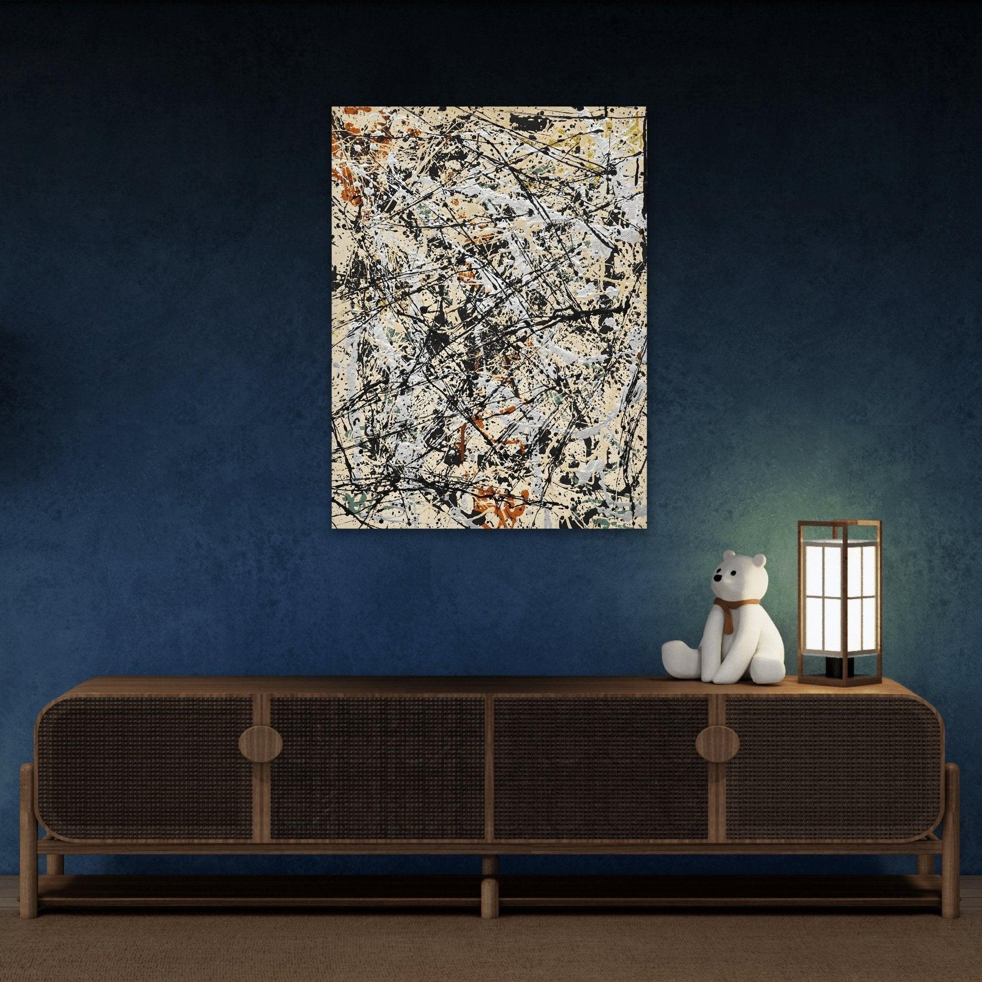 Jackson Pollock Abstract Number 32 Canvas Wall Art Print