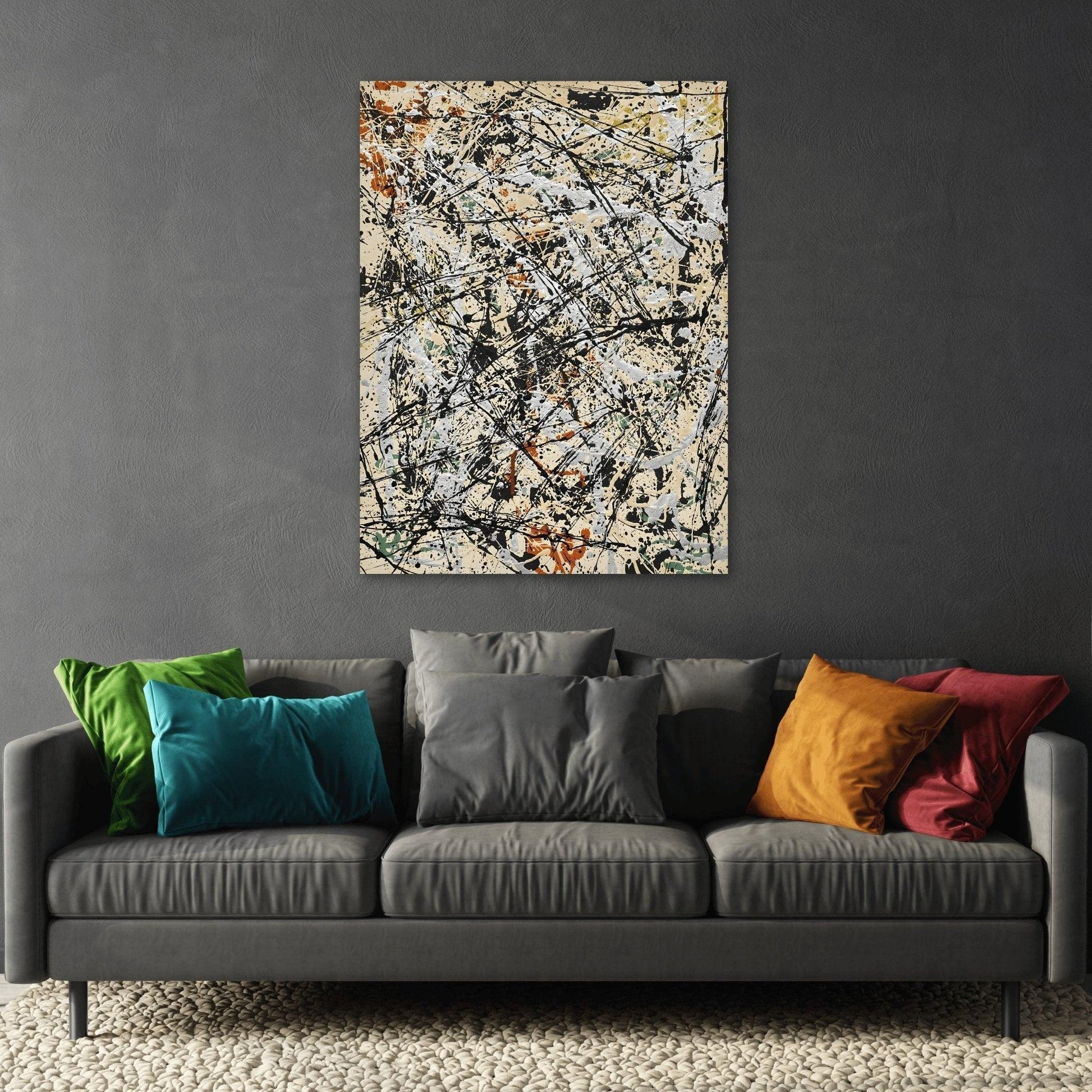 Jackson Pollock Abstract Number 32 Canvas Wall Art Print