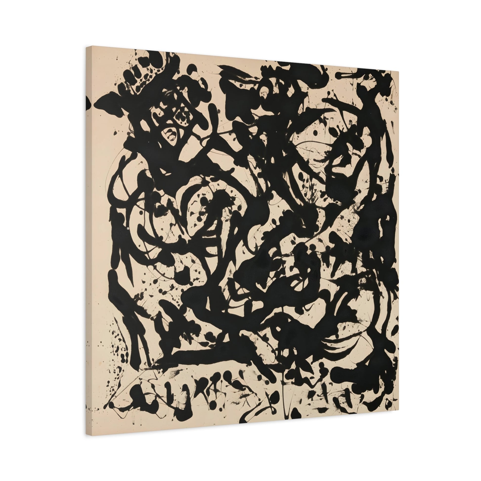 Jackson Pollock Number 17 - Square Canvas Art Print