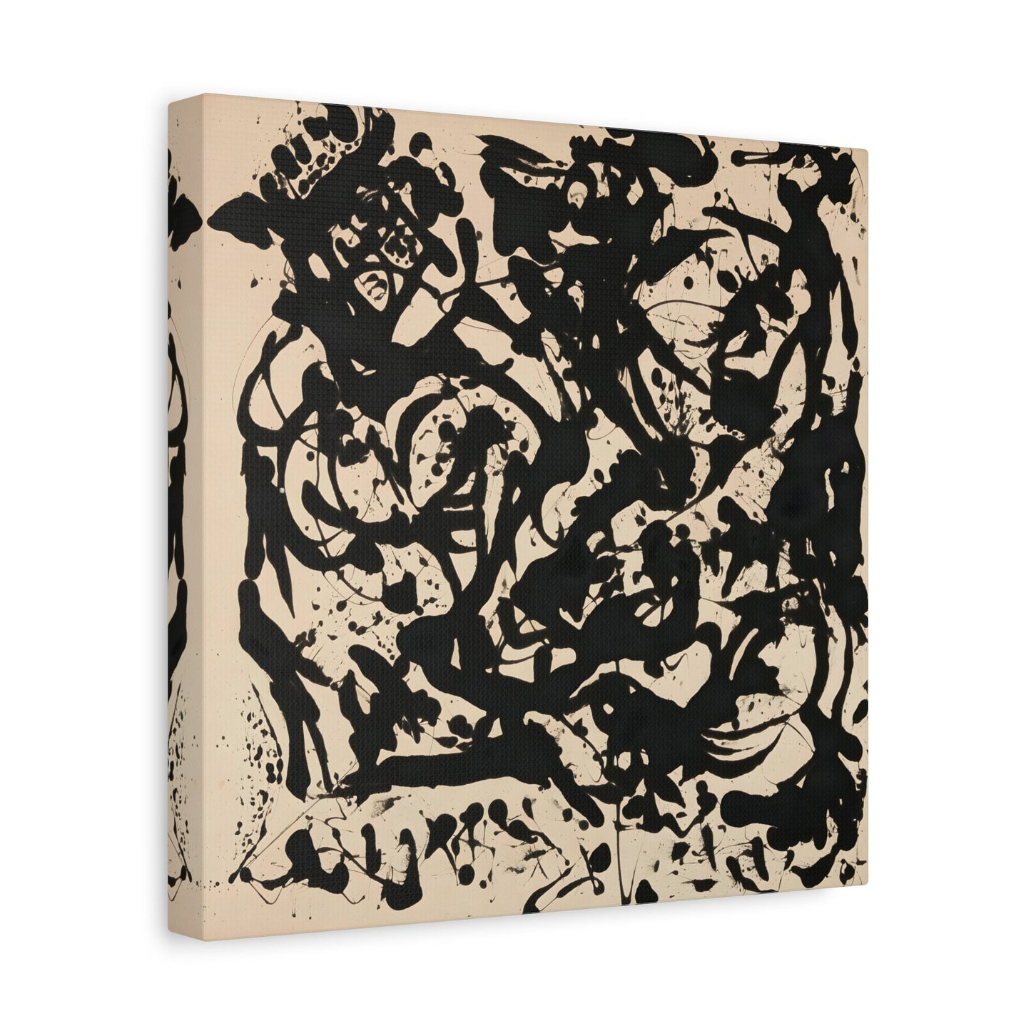 Jackson Pollock Number 17 - Square Canvas Art Print