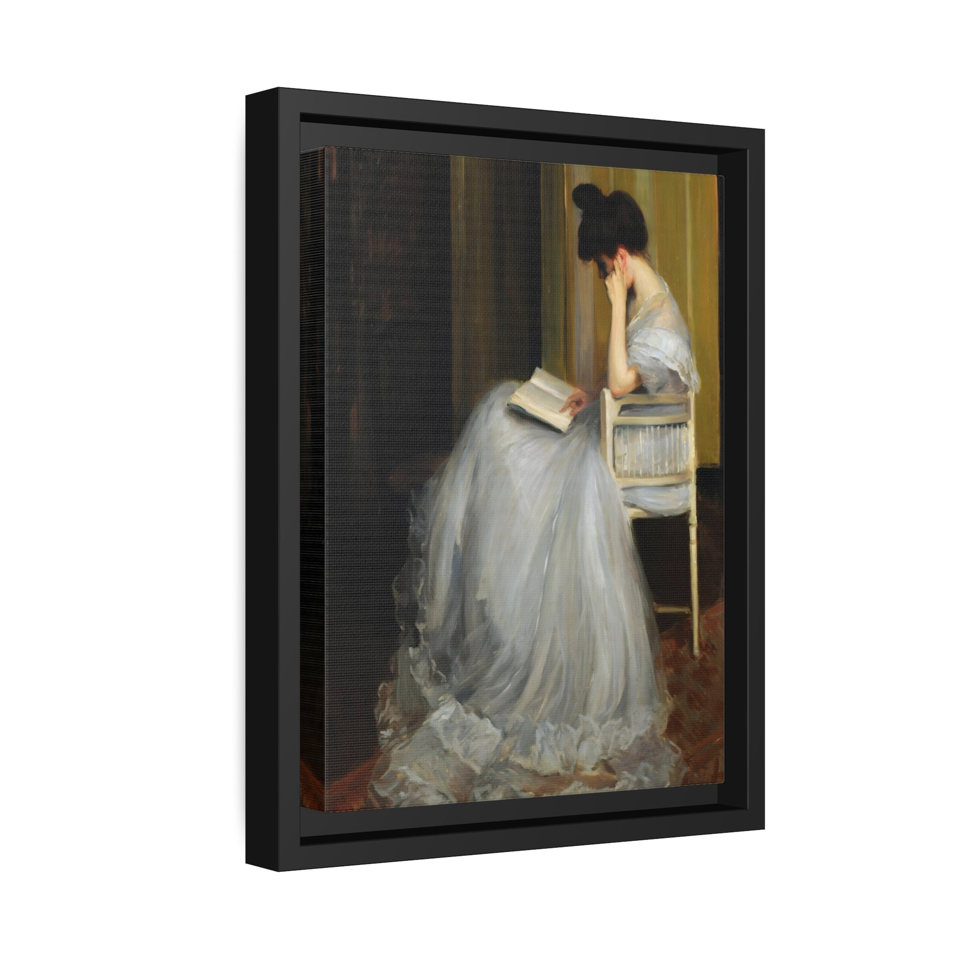 Jacques Emile Blanche Woman Reading - Framed Canvas Art Reproduction