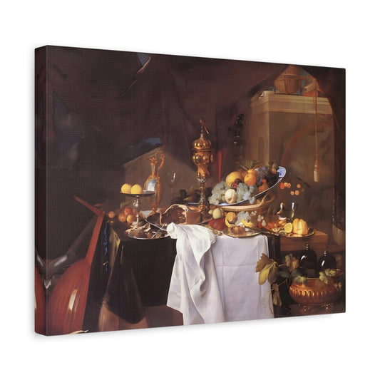 Jan Davidsz de Heem Table of Desserts - Canvas Wall Art Print