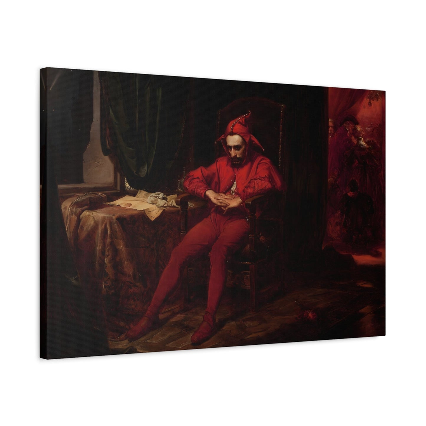 Jan Matejko Stanczyk During a Ball at the Court - Canvas Print Art