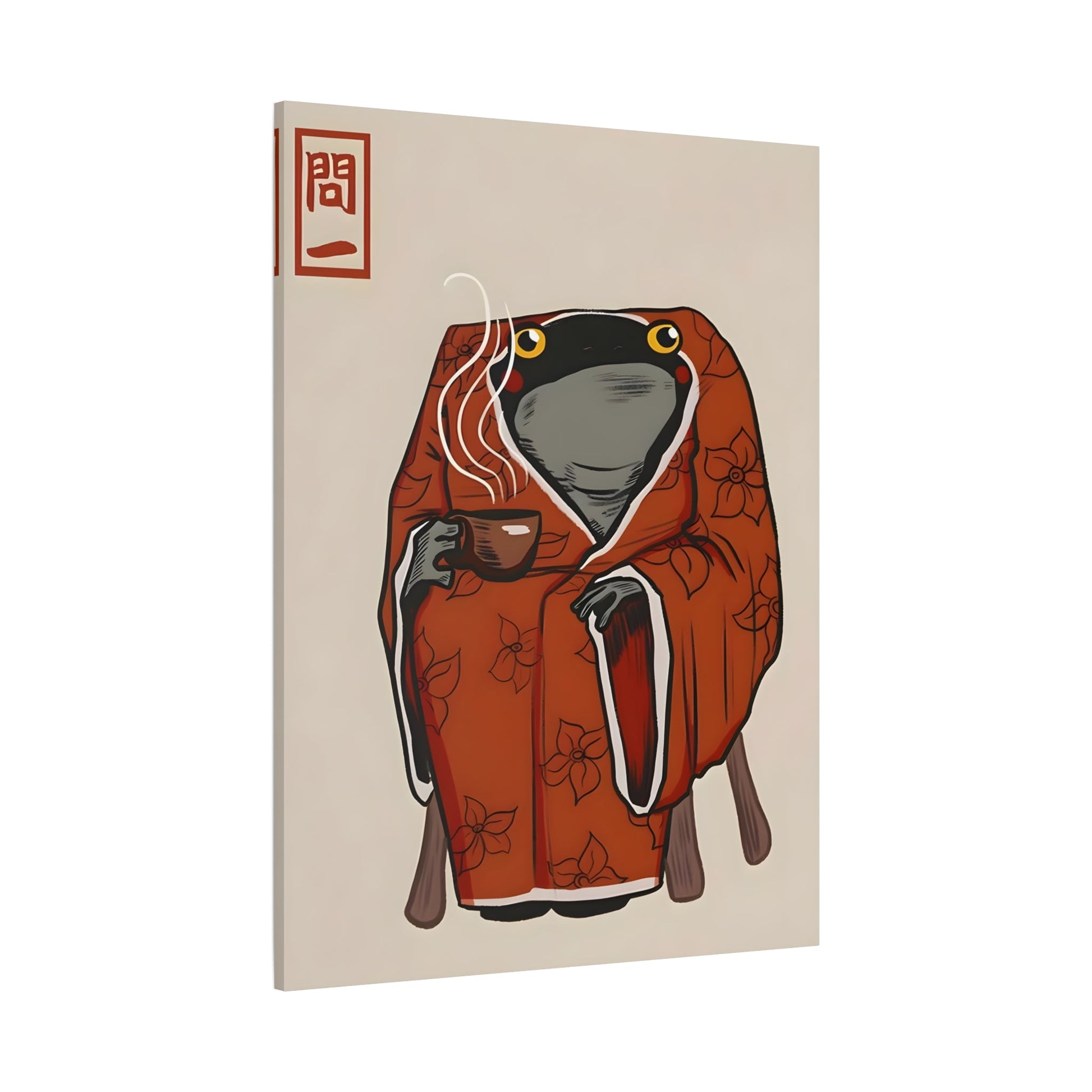 Japanese Funny Frog Canvas Prints - Wall Art Hoji Animal Decor