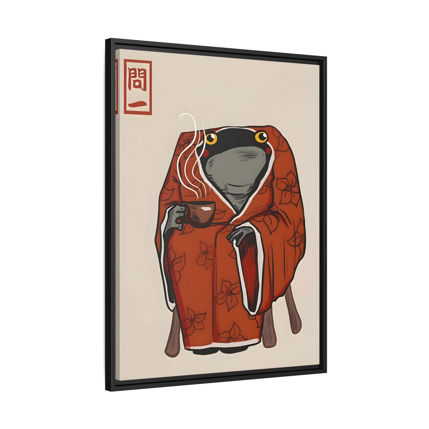 Japanese Funny Frog Matsumoto Hoji Wall Art Canvas Decor