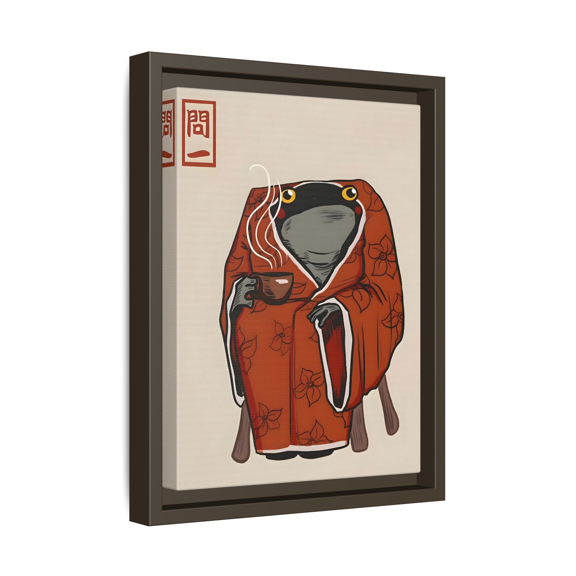 Japanese Funny Frog Matsumoto Hoji Wall Art Canvas Decor