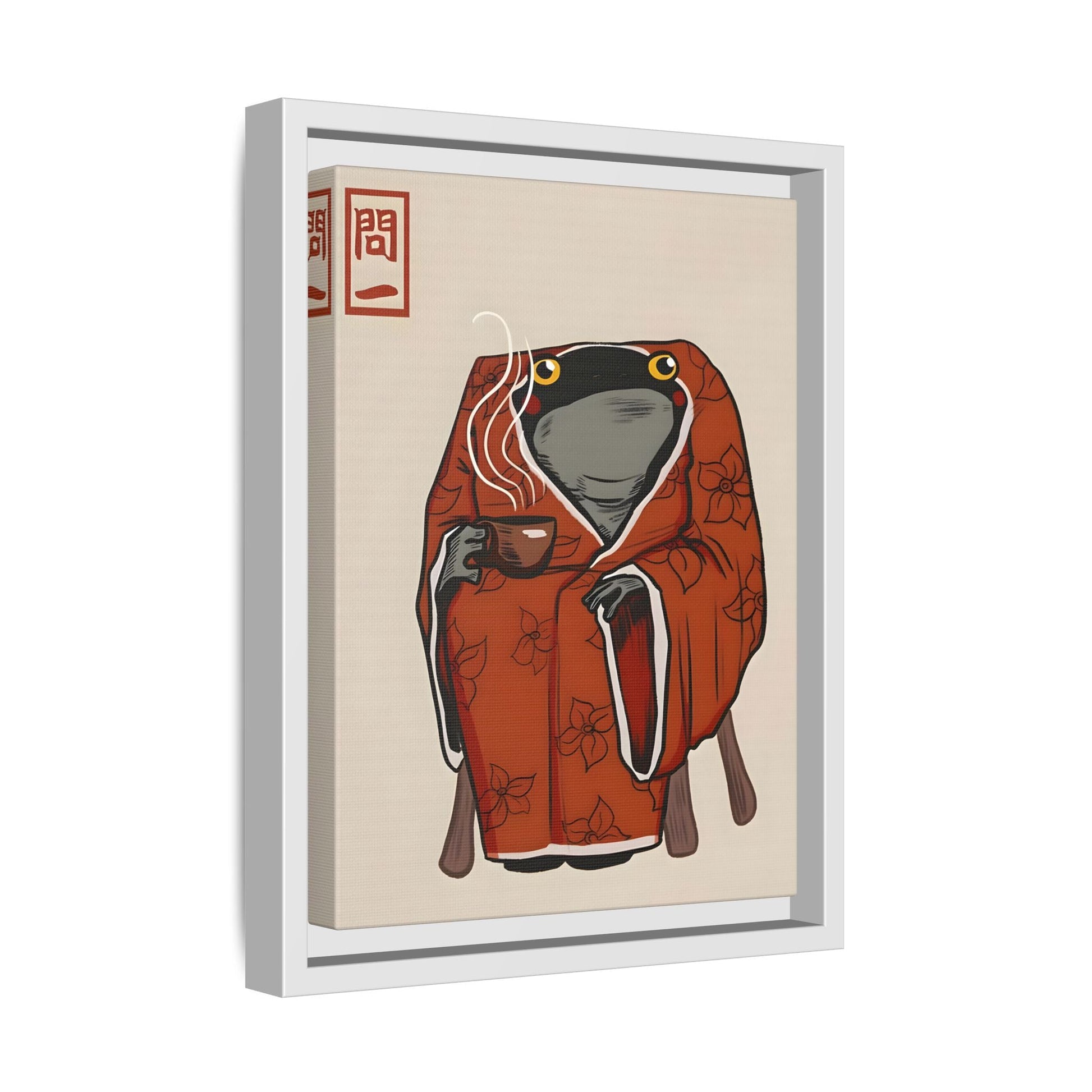 Japanese Funny Frog Matsumoto Hoji Wall Art Canvas Decor