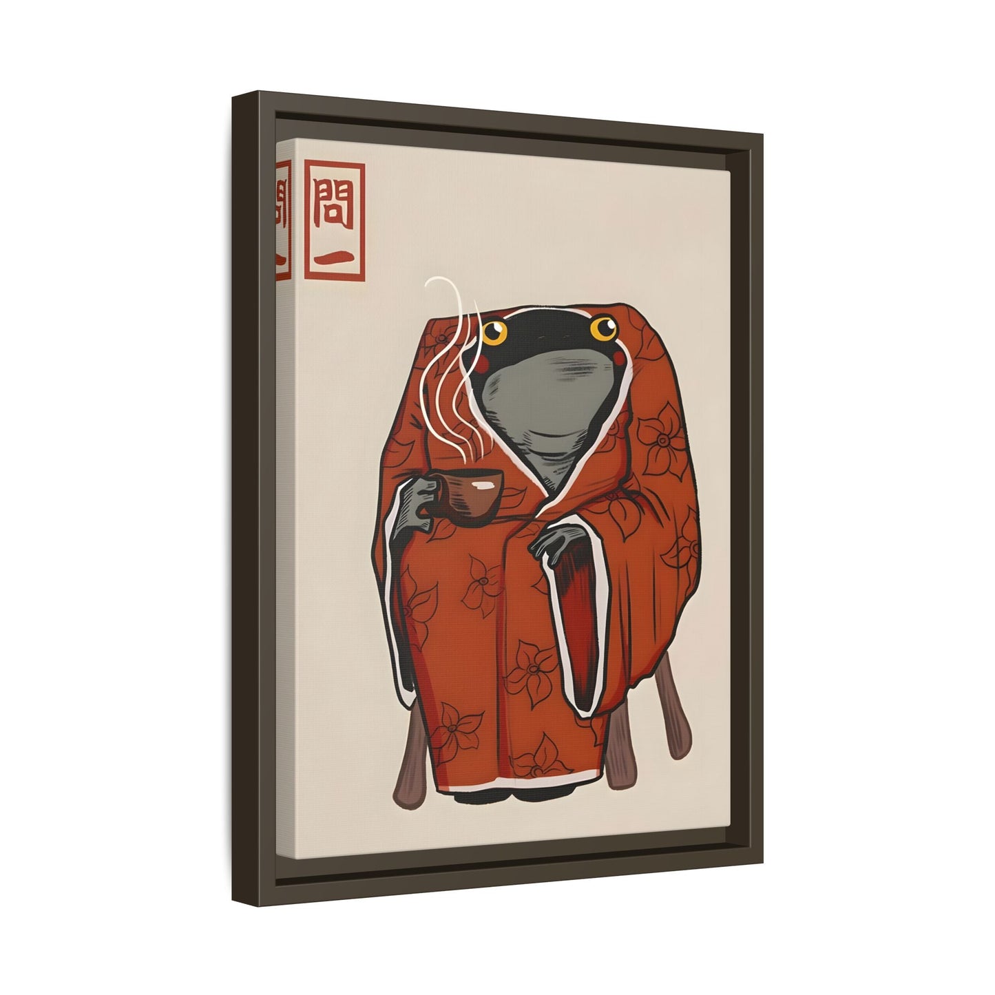 Japanese Funny Frog Matsumoto Hoji Wall Art Canvas Decor