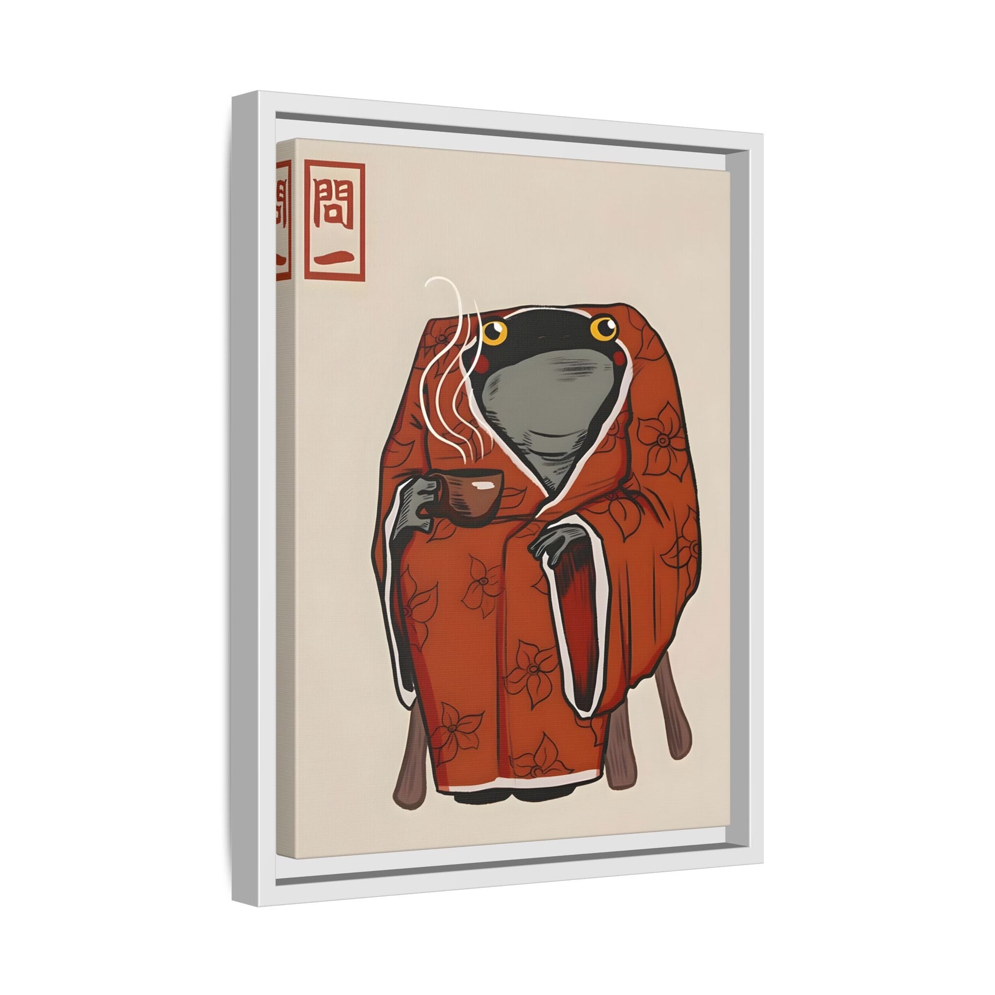 Japanese Funny Frog Matsumoto Hoji Wall Art Canvas Decor