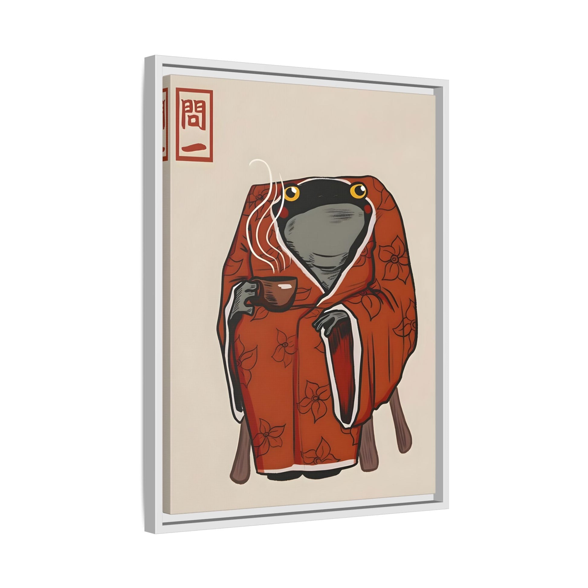 Japanese Funny Frog Matsumoto Hoji Wall Art Canvas Decor
