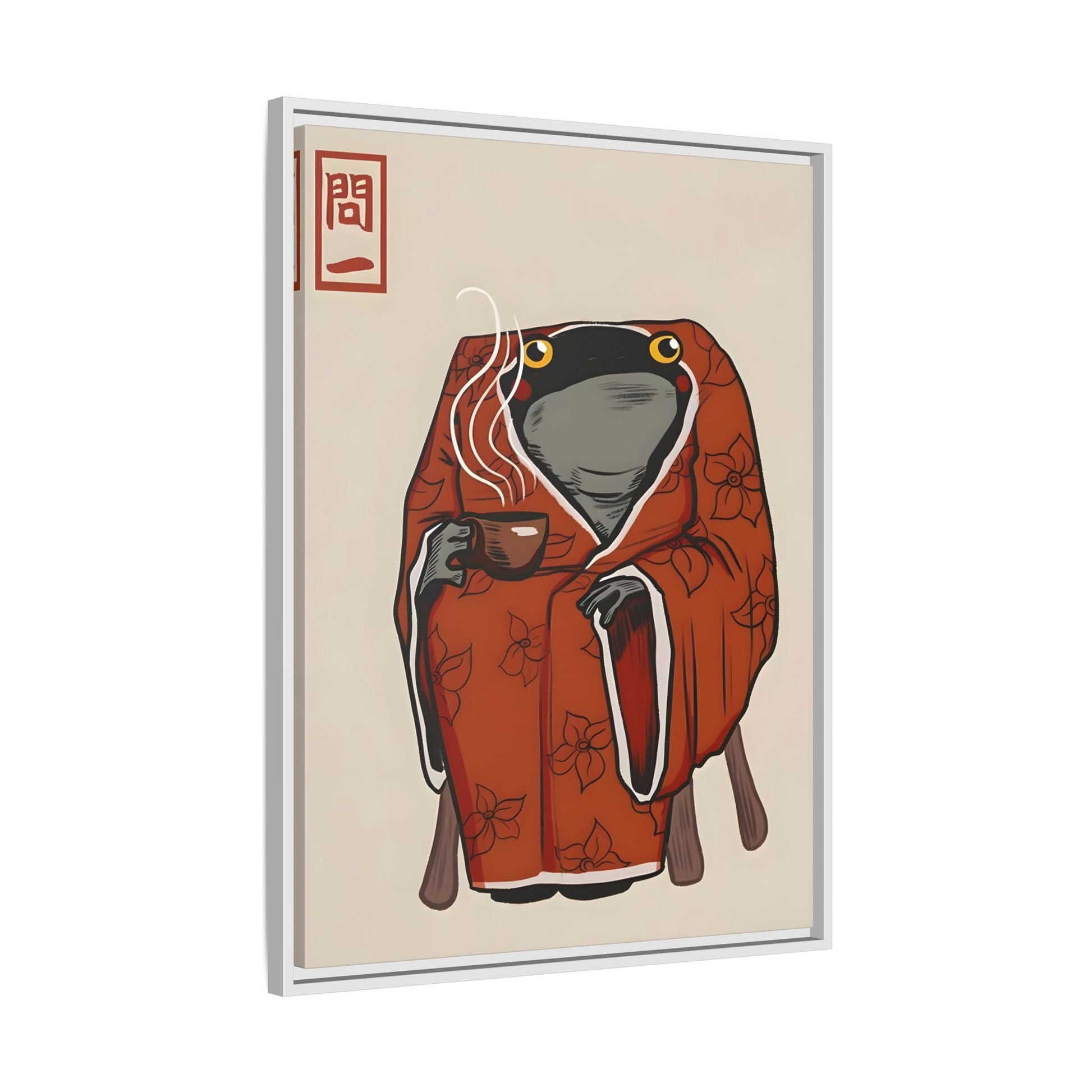Japanese Funny Frog Matsumoto Hoji Wall Art Canvas Decor