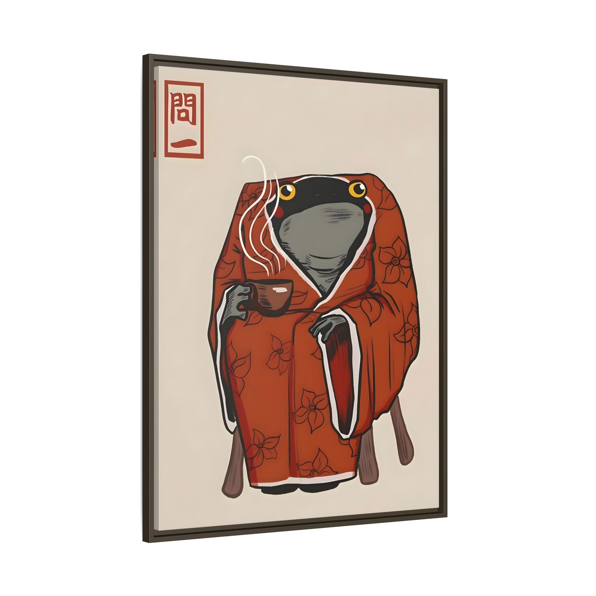 Japanese Funny Frog Matsumoto Hoji Wall Art Canvas Decor