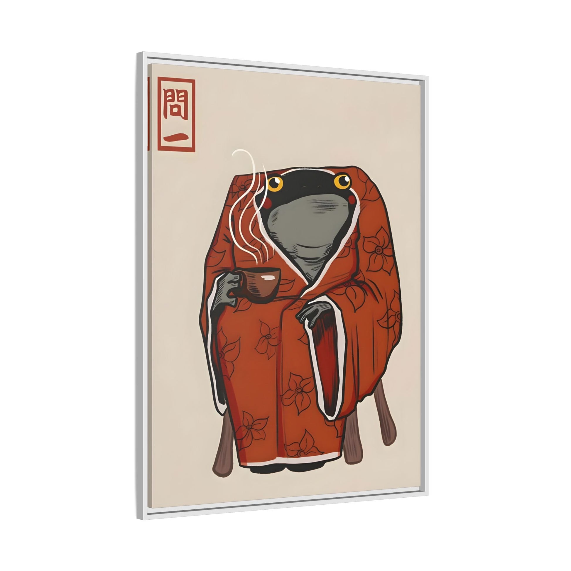 Japanese Funny Frog Matsumoto Hoji Wall Art Canvas Decor