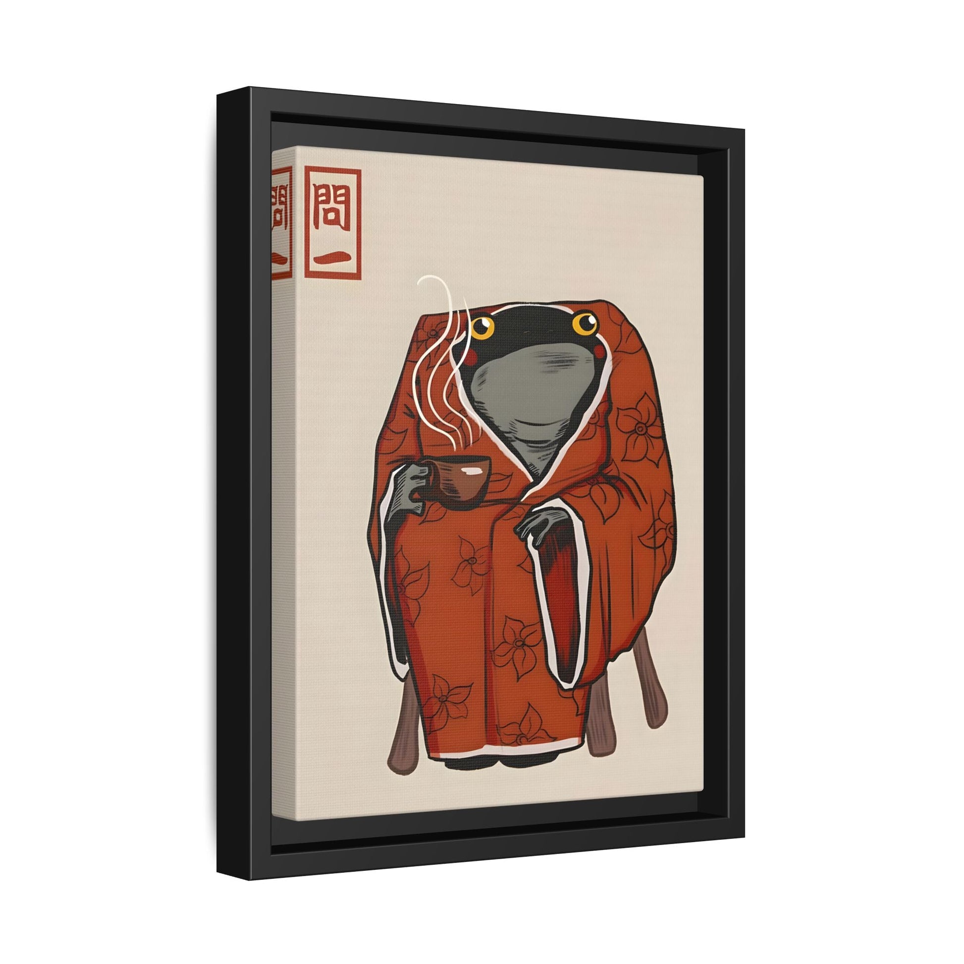 Japanese Funny Frog Matsumoto Hoji Wall Art Canvas Decor